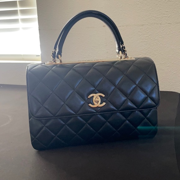 Chanel Trendy CC Black Lamb skin leather GHW - Picture 4 of 17